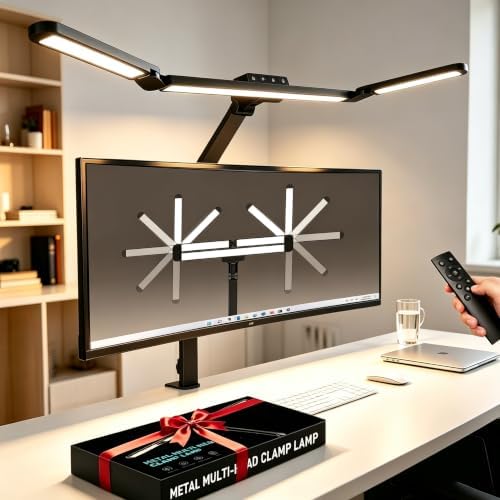 GUARDKING Adjustable LED Desk Lamp for Home Office with Clamp& Dual Control by GUARDKING
