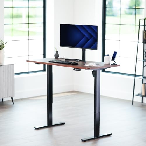 VIVO Dark Walnut 55 x 28 in Standing Desk, DESK-KIT-1B55D - Image 2