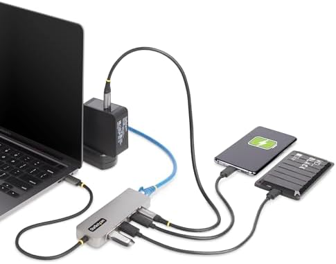 StarTech 3-Port USB-C Hub, 10Gbps, with 2.5GbE and 100W PD Pass-Through - Image 7