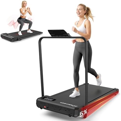 Small Walking Pad with Incline - Under Desk Treadmill with Vibration Plate by JUDVX