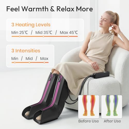 QUINEAR Heated Leg Compression Massager for Circulation, FSA-HSA - Image 3