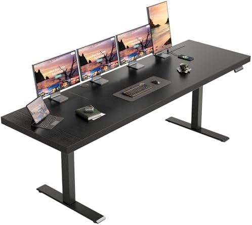 OffiGo 79 Inch Executive Electric Standing Desk Height Adjustable, Black by OfficeGo-ForHomeOfficeWork
