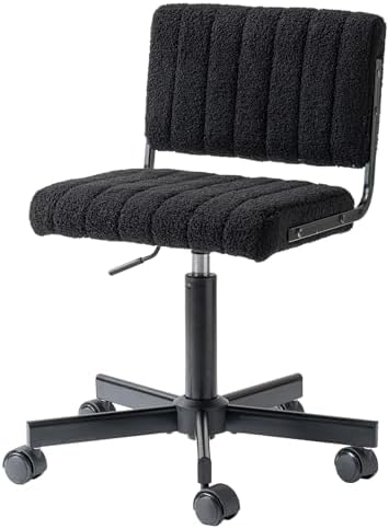 Office Chair Vanity Chair with Wheels | Comfy Desk Chair with Back by Manyday