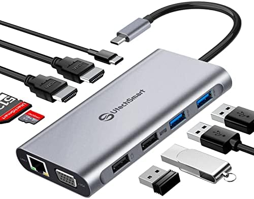 UtechSmart USB C Docking Station, Dual Monitor, Laptop Docking Station by UtechSmart