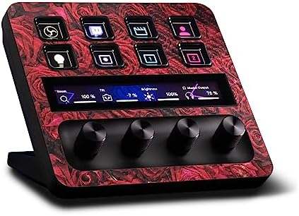 MightySkins Carbon Fiber Skin Compatible with Elgato Stream Deck + - Too Many Roses | Protective, Durable Textured Carbon Fiber Finish | Easy to Apply, Remove, and Change Styles | Made in The USA by MIGHTY+SKINS