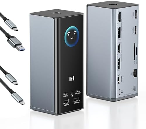 Selore Laptop Docking Station 4K Triple Display Docking Station 3 HDMI 2 DP by SeloreS-Global