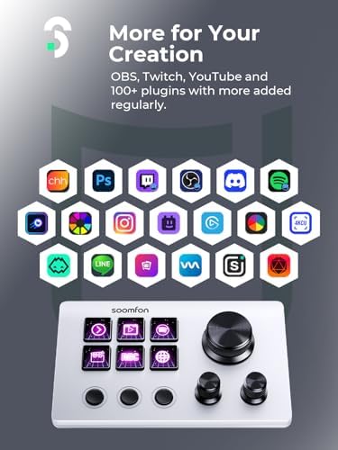 SOOMFON Stream Controller SE Stream Control Deck with 6 Customizable LCD Macro Keys to Trigger Actions in OBS Twitch YouTube for Content Creators Streaming Gaming Compatible with PC & Mac - Image 4
