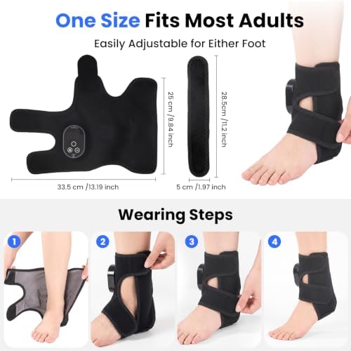 2-Pack Foot Massager for Neuropathy, Ankle Wrap Heating Pad with Massage - Image 3