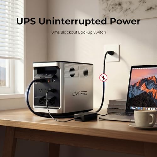DYNESS 1536Wh Portable Power Station, 1800W AC Output (3600W Surge), 50 Min to 80% Fast Charging, Upgraded LiFePO4 Battery Backup for Home Backup, Camping, RV, Blackout - Image 3