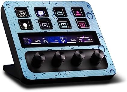 MightySkins Carbon Fiber Skin Compatible with Elgato Stream Deck + - Rainy Day | Protective, Durable Textured Carbon Fiber Finish | Easy to Apply, Remove, and Change Styles | Made in The USA by MIGHTY+SKINS