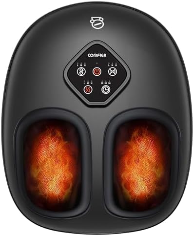 COMFIER 2026 Shiatsu Foot Massager with Heat,Compression,Kneading &Rolling,Foot Massager for Neuropathy,Plantar Fasciitis,Upgraded for Larger Feet Machine(Size 14),Home or Office,for Men Women by COMFIER