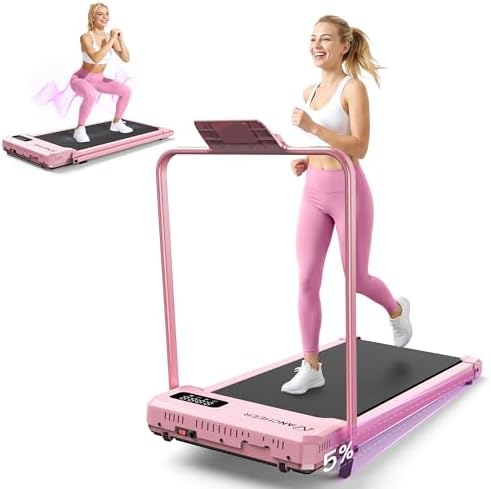 Small Walking Pad with Incline - Under Desk Treadmill with Vibration Plate by JUDVX