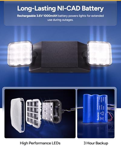 Sunco 6 Pack LED Emergency Lights for Outages, 90 Minute Backup Battery - Image 4