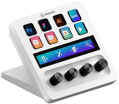 Elgato Stream Deck + White, Audio Mixer and Studio Controller by Elgato
