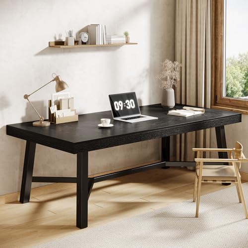 Tribesigns 71-Inch Executive Desk, Farmhouse Computer Desk for Home Office - Image 3