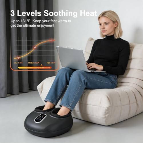 LEERCON Shiatsu Foot Massager with Heat for Plantar Fasciitis Neuropathy - Image 2