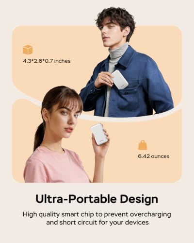 GOODaaa Portable Charger, 10000mAh Power Bank Built in Cables, 3 Outputs 1 Inputs for All Mobile Devices Slim Charging Bank, Small Thin Phone Charger, Airline Approved Travel Slim Compact Battery Pack - Image 3