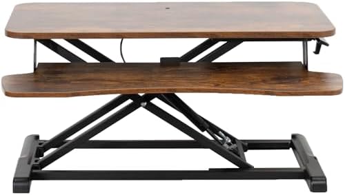 VIVO Rustic Vintage Brown 32 inch Standing Desk Converter, DESK-V000KN by VIVO