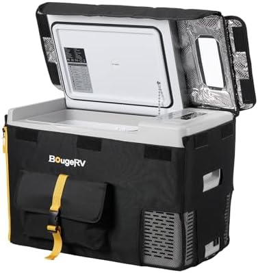 BougeRV 12 Volt Refrigerator With Cover 12V Car Fridge 30 Quart Portable Freezer Compressor Cooler Compressor Freezer, 12/24V DC 110~240V AC, -8℉~50℉ for Truck RV SUV - Image 2
