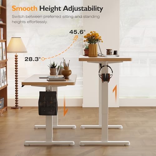 Monomi 59" Electric Standing Desk,Adjustable Height Sit Stand Desk,Natural - Image 3