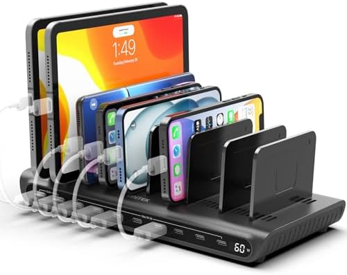Unitek 10-Port USB-C Charging Station for Multiple Devices with LED Display by Unitek