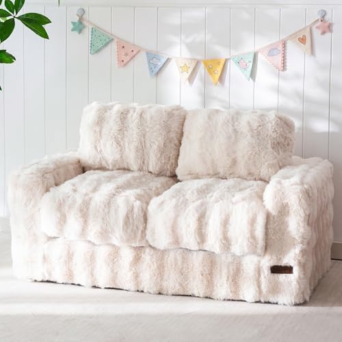 MAXYOYO Kids Bean Bag Chair, Comfy Upholstered Bean Bag Sofa with Filler by MAXYOYO