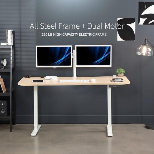 VIVO Light Wood 60 x 24 in Standing Desk, DESK-KIT-E2W1C - Image 5