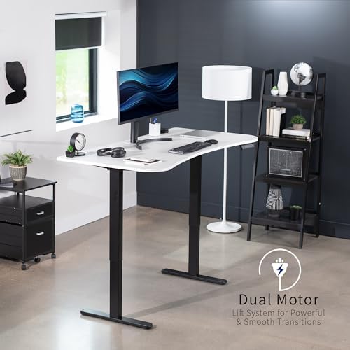 VIVO White 60 x 24 in Standing Desk, DESK-KIT-E2B1W - Image 4