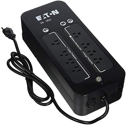 Eaton UPS, Battery Backup & Surge Protecto, Black (3S350) by Eaton