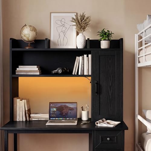 Desktop Storage Shelf, 37.4" Computer Desk Organizer 3-Tier Wood - Image 7