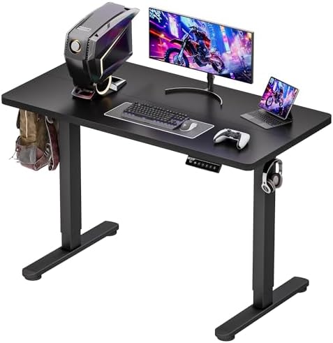 BIZUM Standing Desk Electric Adjustable Computer Desk-Stand up Desk Office Gaming Home Office Memory Desks 48x24 inches Black by Unknown