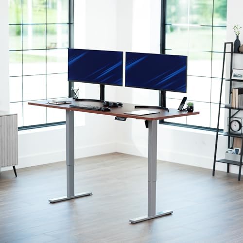 VIVO Dark Walnut 71 x 30 in Standing Desk, DESK-KIT-1G7D - Image 2