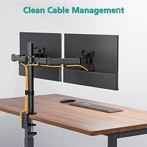 WALI Articulating Dual Monitor Stand for 13-32 inch Screens, 22 lbs per Arm - Image 5