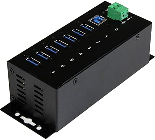 StarTech.com 7-Port USB 3.0 Hub - 5Gbps - Metal Industrial USB-A Hub with ESD Protection & 350W Surge Protection - Din Rail Wall or Desk Mountable - TAA Compliant USB Expander Hub (ST7300USBME) - Image 5
