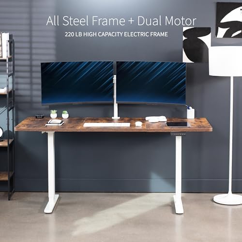 VIVO Rustic Vintage Brown 71 x 30 in Standing Desk, DESK-KIT-E2W7N - Image 6