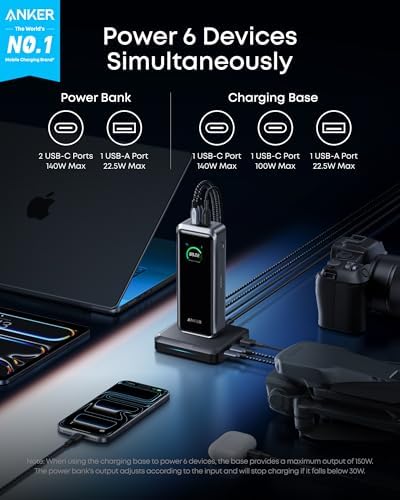 Anker Prime Power Bank, 26,250mAh 300W with Fast Charging Base - Image 2