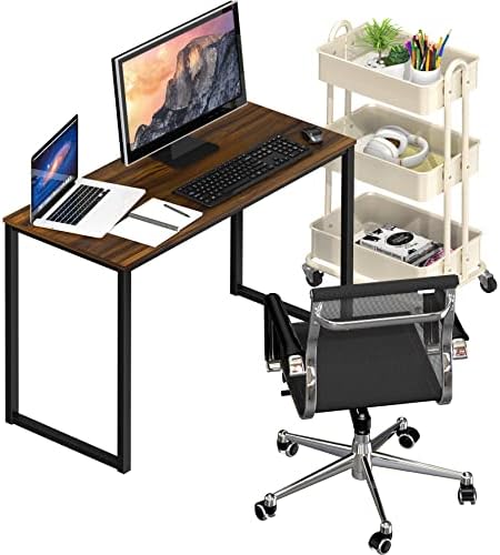 SHW Mission 32-Inch Home Office Computer Desk, Walnut - Image 5