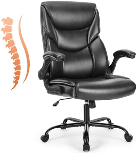 Sweetcrispy Computer Desk Chair, Lumbar Support Video Game Chair PU Leather by Sweetcrispy