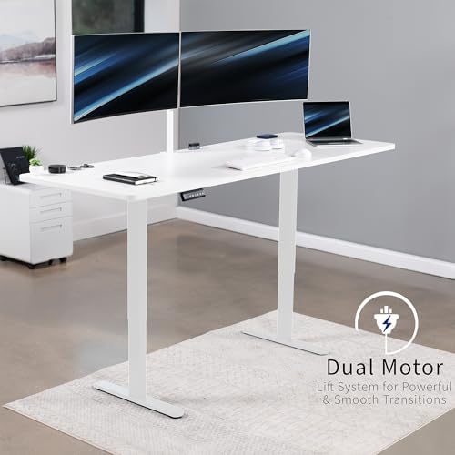 VIVO White 83 x 30 in Standing Desk, DESK-KIT-E2W84-30W - Image 4