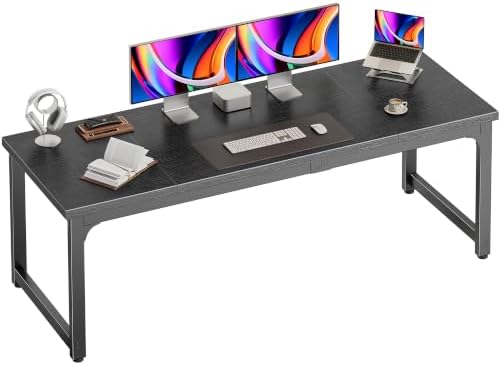 PRAISUN 63 x 19.7 Inch Computer Desk, 0.95'' Thicker, Heavy Duty, Black by PRAISUN