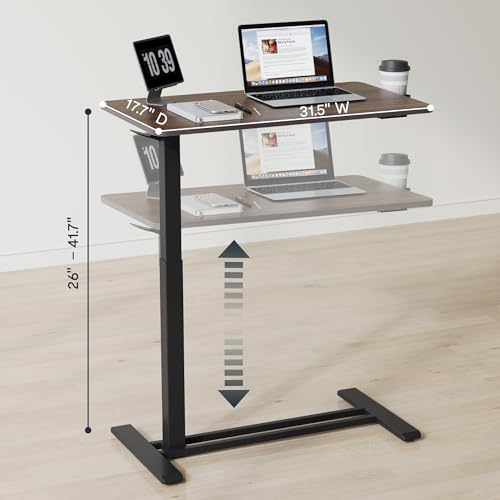 FLEXISPOT H7 32" Pneumatic Height-Adjustable Overbed Table with Wheels - Image 3