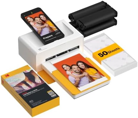 KODAK Dock Plus 4x6 Photo Printer, Smartphone Docking, 4PASS, 50 Sheets by Unknown