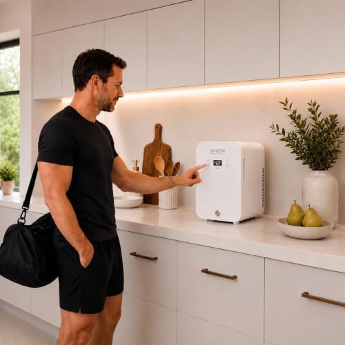 Classic Compact Portable Mini Fridge - Touch Temperature Control, Removable Shelves, Lockable Smoked Glass Door for Skincare, Cosmetics, Peptides, Supplements & More - Image 6