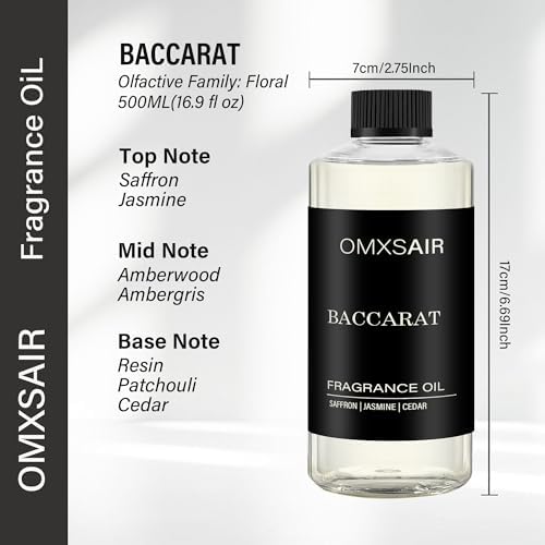 Baccarat Inspired Hotel Diffuser Oil for Home Luxury Scents - 500ml/16fl oz - Image 2