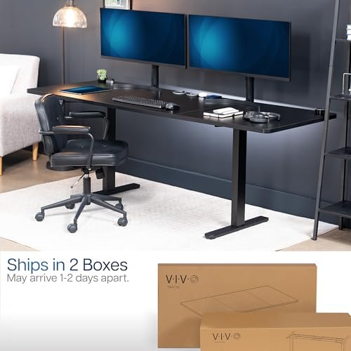 VIVO Black 83 x 30 in Standing Desk, DESK-KIT-E2B84-30B - Image 4