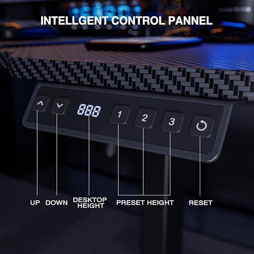 Acrolix L Shaped Electric Standing Desk,51x31.5 Reversible,Black Carbon - Image 6