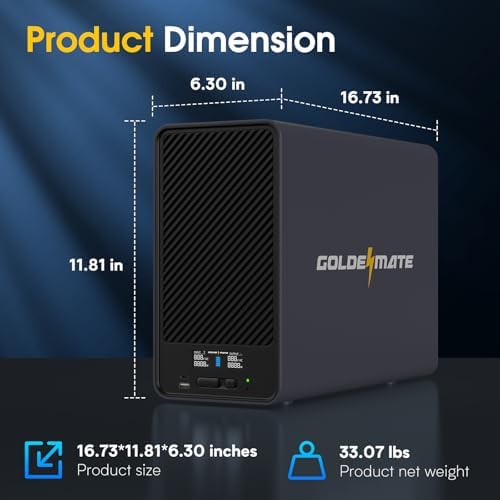 GOLDENMATE 1500VA/1000W Lithium UPS Battery Backup & Surge Protector, Gray - Image 6