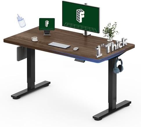FLEXISPOT 48"x24" Electric Standing Desk, Black Walnut by Unknown