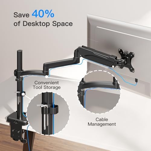 Extra Long Arm Monitor Mount, Fits Max 32" Hold up to 19.8lbs - Image 4