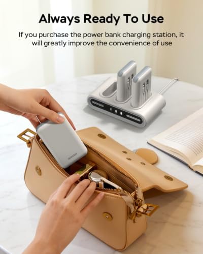 GOODaaa Portable Charger, 10000mAh Power Bank Built in Cables, 3 Outputs 1 Inputs for All Mobile Devices Slim Charging Bank, Small Thin Phone Charger, Airline Approved Travel Slim Compact Battery Pack - Image 6